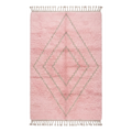 Blush Pink Diamond Moroccan Shag Rug