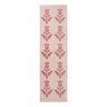 Blush Pink Thistle Hand-Tufted Runner with Rose Botanical Rows