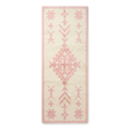 Cream Berber Hand-Tufted Runner with Pink Tribal Diamond Motifs