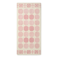 Ivory and Blush Octagon Tile Hand-Tufted Runner with Geometric End Bands