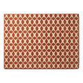 Rust and Ivory Ogee Lattice Hand-Tufted Rug