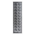 Slate Grey Geometric Octagon Hand-Knotted Runner