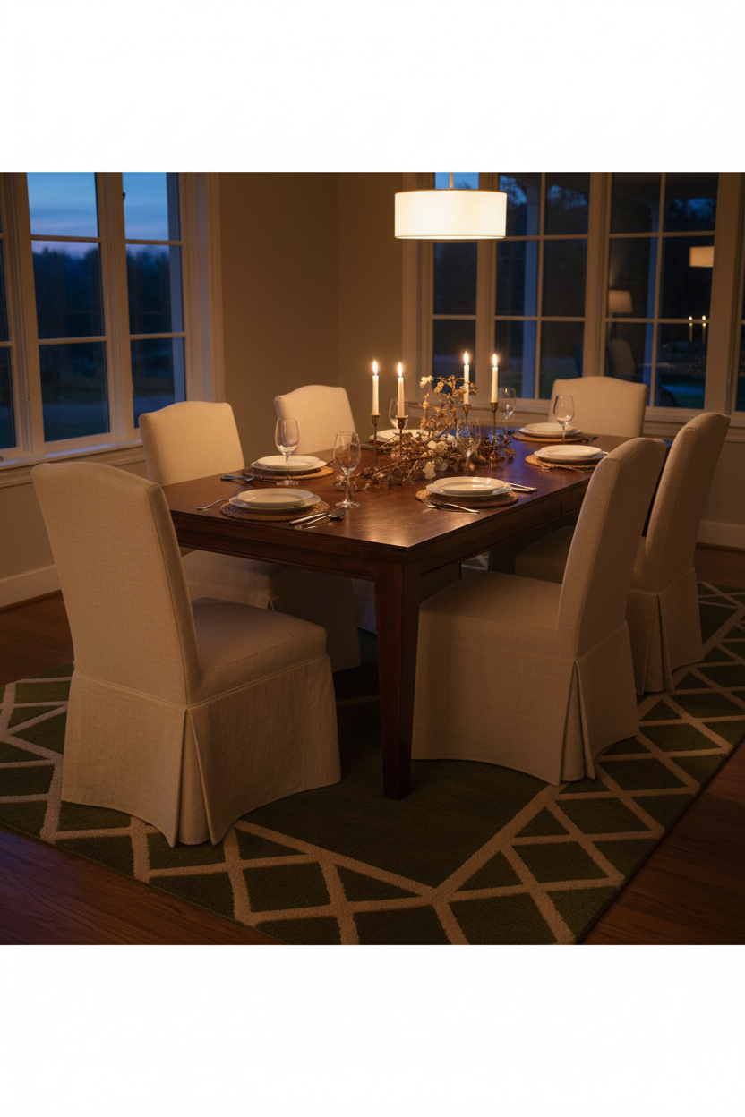 Olive Green Hand-Tufted Rug with Cream Trellis Border